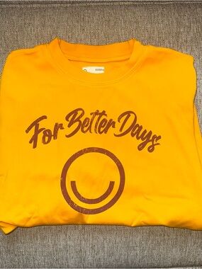 For Better Days Yellow Graphic Sweatshirt